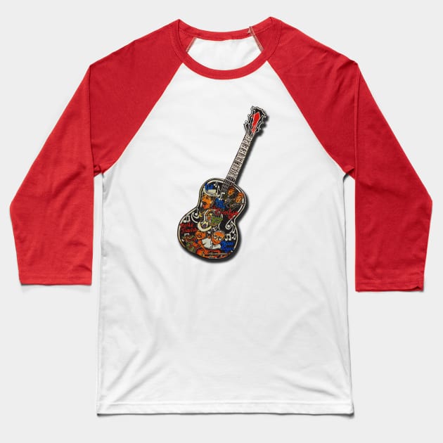 Muhlenberg County Music Legends Guitar (KY) Baseball T-Shirt by Grinner Mountain